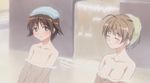  bath flat_chest lynette_bishop miyafuji_yoshika multiple_girls nipples nude screencap strike_witches world_witches_series 