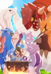  ambiguous_gender amphibian anthro blue_body blue_fur bodily_fluids canid cooking cooking_pot crossed_arms female feral fire fur galarian_zapdos gloria_(pok&eacute;mon) groudon group happy hi_res human legendary_pok&eacute;mon looking_at_another mammal mewtwo nintendo outside pok&eacute;mon pok&eacute;mon_(species) purple_body red_body regional_variant reshiram scared sky sobble star_eyes sweat text uno_yuuji url video_games white_body white_fur zacian 