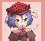  adorable_balinese blush crossdressing gift gloves green_eyes hat highres kamaberuru kojirou_(pokemon) looking_at_viewer pink_background pokemon pokemon_(anime) ribbon team_rocket valentine 