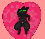  &lt;3 anonymous_artist balls black_body black_fur cartoon_network digitigrade domestic_cat embarrassed erection felid feline felis fur genitals humanoid_genitalia humanoid_penis lying mammal mao_mao:_heroes_of_pure_heart multi_nipple nipples nude on_back penis pinup pose pubes sheriff_mao_mao_mao solo 