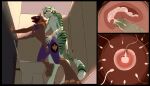 absurd_res anthro anthro_on_anthro armor barely_visible_genitalia barely_visible_pussy bathroom big_breasts blue_armor blush bodily_fluids breasts brown_body brown_fur cum cum_in_pussy cum_in_uterus cum_inside digitigrade duo felid female fur fzzr genital_fluids genitals green_body green_fur hands_on_hands hi_res impregnation katalizatorin looking_pleasured lua_(pacothegint) machine male male/female mammal nipples open_mouth pantherine penetration pink_face pink_nipples protogen protogen_visor public_restroom pussy restroom_stall tiger uterus vaginal vaginal_fluids vaginal_penetration