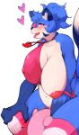  &lt;3 2020 ahegao ambiguous_gender anthro belly big_breasts biped blue_body blue_fur blue_hair blush bottomless breasts canid canine clothed clothing digital_media_(artwork) dodudoru eye_patch eyewear female fox fur hair half-closed_eyes hand_on_knee hand_on_thigh heterochromia holidays huge_breasts jewelry kirby kirby_(series) kneeling lazuli_(doggod.va) legwear looking_pleasured looking_up mammal multicolored_body multicolored_eyes multicolored_fur narrowed_eyes navel necklace nintendo nipple_outline nipples one_breast_out open_mouth partially_clothed pattern_clothing pattern_legwear pink_clothing pink_eyes simple_background size_difference slightly_chubby socks striped_clothing striped_legwear stripes thick_thighs thigh_highs tongue tongue_out top valentine&#039;s_day video_games white_background white_body white_fur yellow_eyes 