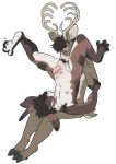  2019 alpha_channel anal antlers anus armpit_hair balls blue_eyes blush bodily_fluids body_hair brown_body brown_fur brown_hair coolyiffer deer digital_media_(artwork) duo eyebrows eyes_closed feet fur genital_fluids genitals hair hi_res horn humanoid_genitalia humanoid_penis lagomorph leporid male male/male mammal nipples nude open_mouth oral penis precum rabbit rimming sex shaking sweat tongue white_body white_eyebrows white_fur 
