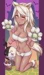  1girl breasts cleavage commentary_request dark_skin feet guilty_gear halloween highres long_hair looking_at_viewer navel ramlethal_valentine short_shorts shorts solo soukitsu yellow_eyes 