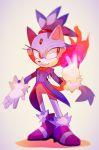  anthro biped blaze_the_cat clothing domestic_cat felid feline felis female fire footwear fur gloves hair handwear hi_res mammal orange_eyes ponytail purple_body purple_fur quiickyfoxy shoes simple_background smile solo sonic_the_hedgehog_(series) standing white_background 