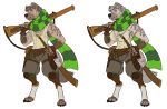  female gender_transformation gnoll gun hi_res hyaenid intersex male mammal mature_female mature_male melee_weapon min pathfinder ranged_weapon sword transformation warrior weapon 