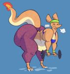  2020 absurd_res accessory aimbot-jones anthro barefoot belly bent_over big_belly big_butt bodily_fluids bottomwear breasts butt charizard claws cleavage clothed clothing crop_top dragon english_text exercise eyes_closed female fire headband hi_res huge_butt midriff nintendo non-mammal_breasts overweight overweight_female pants pok&eacute;mon pok&eacute;mon_(species) scalie shirt solo standing sweat text thick_tail thick_thighs toe_claws topwear valentina_(aimbot-jones) video_games wavy_mouth weightlifting weights wide_hips workout wristband yoga_pants 