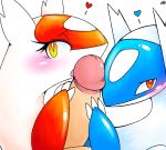  &lt;3 bisexual blush collaborative_fellatio eon_duo erection exed_eyes faceless_male fellatio female feral first_person_view genitals group group_sex hi_res human humanoid_genitalia humanoid_penis interspecies latias latios legendary_duo legendary_pok&eacute;mon licking looking_at_viewer male male/female male/male male_on_feral male_penetrated male_penetrating male_penetrating_male male_pov mammal nintendo nude open_mouth oral penetrating_pov penetration penile penis penis_lick pok&eacute;mon pok&eacute;mon_(species) pok&eacute;philia red_eyes sex simple_background threesome tongue tongue_out video_games white_background yellow_eyes 
