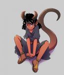  2019 anthro clothed clothing dragonkai female fortune_(dragonkai) fully_clothed hi_res horn humanoid simple_background solo teenager thenekoboi tiefling young 