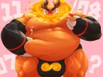 2024 4:3 anthro belly big_belly bodily_fluids bulge clothing emboar generation_5_pokemon highforce059 kemono lactating male male_lactation moobs navel nintendo nipples orange_body overweight overweight_male pokemon pokemon_(species) solo underwear
