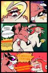  comic english_text genitals guardians_of_the_galaxy hi_res male male/male marvel meow_(space_dandy) penis rocket_raccoon size_difference small_dom_big_sub space_dandy text torquewintress 