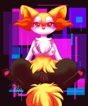  2020 3_toes abstract_background absurd_res anthro areola barefoot belly_tuft biped black_body black_border black_fur border braixen breasts canid canine cheek_tuft chest_tuft digital_drawing_(artwork) digital_media_(artwork) facial_tuft female fluffy fluffy_tail front_view fur genitals half-closed_eyes hi_res hindpaw inner_ear_fluff looking_at_viewer mammal multicolored_body multicolored_fur narrowed_eyes neck_tuft nintendo nipples nude paws pink_areola pink_nipples pok&eacute;mon pok&eacute;mon_(species) presenting presenting_pussy puribonbon pussy red_body red_eyes red_fur red_nose signature sitting solo spread_legs spreading suggestive text toes tuft video_games white_body white_fur white_text yellow_body yellow_fur 
