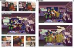 anthro beverage beverage_can butt canid canine canis casey_(dmb) clothed clothing coca-cola comic container daukus dialogue dingo disgust disgusted_expression disgusted_face domino&#039;s_pizza fart fart_fetish farting_on_another food furniture gassy group harley_(dmb) hi_res hybrid jackal living_room lying male male/male mammal maned_wolf mephitid on_side pizza pizza_box raised_tail ramsey_(dmb) skunk smelly sofa speech_bubble sydney_(dmb) tail watching_movie watching_television wolf