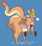  2020 absurd_res accessory aimbot-jones anthro barefoot belly bent_over big_belly big_butt bodily_fluids bottomless breasts butt charizard claws cleavage clothed clothing crop_top dragon english_text exercise eyes_closed female fire headband hi_res huge_butt midriff nintendo non-mammal_breasts overweight overweight_female partially_clothed pok&eacute;mon pok&eacute;mon_(species) scalie shirt solo standing sweat text thick_tail thick_thighs toe_claws topwear valentina_(aimbot-jones) video_games wavy_mouth weightlifting weights wide_hips workout wristband 