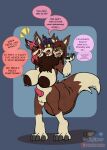 absurd_res big_breasts breasts canid canid_demon canine canis cerberus demon domestic_dog dustyerror english_text european_mythology eyewear genitals glasses greek_mythology grope hair hellhound herm hi_res huge_breasts hyper hyper_breasts intersex mammal mane merging multi_head mythological_canine mythological_creature mythology penis self_grope text tongue tongue_out trans_(lore) trans_woman_(lore) transformation wolf
