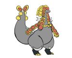 2018 5:4 anthro belly big_tail biped camuushamuu claw_fingers claws cute_fangs fangs full-length_portrait generation_7_pokemon grey_body hi_res kommo-o looking_at_viewer male nintendo nude open_mouth open_smile overweight overweight_anthro overweight_male pear-shaped_figure plating pokemon pokemon_(species) portrait red_body red_eyes red_scales reptile scales scalie simple_background smile solo standing tail teeth thick_thighs three-quarter_view white_background wide_hips yellow_body yellow_scales