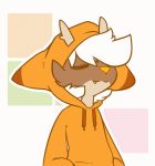  2020 animated anthro cervid clothing digital_media_(artwork) eto_ya hoodie male mammal orange_hoodie short_playtime smile solo topwear 