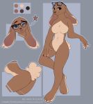  2020 anthro breasts brown_eyes digital_media_(artwork) elvche english_text eyebrows eyelashes featureless_breasts featureless_crotch female hi_res lagomorph leporid mammal model_sheet rabbit solo text 