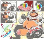  2020 anthro belly big_penis canid canine duo english_text eyes_closed genitals holiday_message holidays houndoom humanoid_hands kissing male male/male mammal mega_evolution mega_houndoom mightyena navel nintendo overweight overweight_male pandaemondx penis pok&eacute;mon pok&eacute;mon_(species) sitting text valentine&#039;s_day video_games 