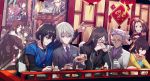  4boys 4girls brown_hair bun_cover chen_gong_(fate) china_dress chinese_clothes chinese_text consort_yu_(fate) csyko dress fate/grand_order fate_(series) formal gao_changgong_(fate) glasses grey_hair lantern long_hair lord_el-melloi_ii multiple_boys multiple_girls nezha_(fate/grand_order) paper_lantern poster_(object) purple_hair qin_liangyu_(fate) qin_shi_huang_(fate/grand_order) silver_hair suit trait_connection twintails waver_velvet wu_zetian_(fate/grand_order) xuanzang_(fate/grand_order) yan_qing_(fate/grand_order) yang_guifei_(fate/grand_order) 