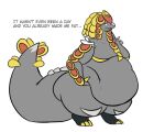 2018 5:4 anthro belly belly_overhang big_belly big_tail biped bottom_heavy camuushamuu chubby_cheeks claw_fingers claws cute_fangs dialogue disappointed english_text fangs fat_arms frown full-length_portrait generation_7_pokemon grey_body half-closed_eyes hi_res holding_belly huge_thighs kommo-o looking_at_viewer love_handles male moobs narrowed_eyes nintendo nude obese obese_anthro obese_male open_mouth open_smile overweight overweight_anthro overweight_male pear-shaped_figure plating pokemon pokemon_(species) portrait red_body red_eyes red_scales reptile scales scalie simple_background smile solo standing tail tail_on_ground talking_to_viewer teeth text thick_tail thick_thighs three-quarter_view weight_conscious weight_gain white_background wide_hips yellow_body yellow_scales