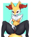  2020 5_fingers :3 absurd_res anthro anus areola black_body black_fur bodily_fluids braixen breasts canid canine claws eyelashes female fingers fur genital_fluids genitals hi_res inviting licking licking_lips looking_at_viewer mammal multicolored_body multicolored_fur navel nintendo nipples pink_nose pok&eacute;mon pok&eacute;mon_(species) presenting presenting_pussy pussy pussy_juice qamptolo red_body red_eyes red_fur sitting smile spread_legs spreading thick_thighs tongue tongue_out video_games white_body white_fur yellow_body yellow_fur 