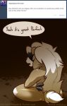  2018 anthro ask_blog brahkest canid canine dialogue dominic_armois hair lycanroc male mammal night nintendo pok&eacute;mon pok&eacute;mon_(species) pok&eacute;mon_mystery_dungeon simple_background solo speech_bubble video_games wanderlust 