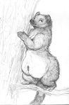  animated belly edit female feral loop mammal marten monochrome mustelid musteline nude obese oddwilds overweight short_playtime solo standing tree unknown_editor 