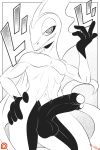  2020 2:3 4_fingers anthro balls big_balls big_penis black_and_white black_balls black_penis erection euyoshi89 fingers genitals hand_on_hip hi_res inteleon lizard looking_at_viewer male monochrome nintendo nude onomatopoeia penis pok&eacute;mon pok&eacute;mon_(species) pose presenting presenting_penis reptile scalie simple_background solo sound_effects text thick_thighs uncut video_games white_background 