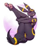  anime breasts canid canine eeveelution female fur genitals happy laugh mammal michiko_chan michikochan nintendo paws pinup pok&eacute;mon pok&eacute;mon_(species) pose pussy umbreon video_games 