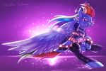  3:2 clothed clothing ear_piercing ear_ring equid equine feathered_wings feathers feral friendship_is_magic hi_res mammal my_little_pony piercing pterippus rainbow_dash_(mlp) shad0w-galaxy solo wings 
