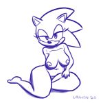  1:1 2020 anthro big_breasts biped blue_and_white blue_body breasts crossgender digital_media_(artwork) eulipotyphlan female fingers hedgehog hi_res looking_at_viewer loshon mammal monochrome navel nipples nude simple_background sitting sketch smile solo sonic_the_hedgehog sonic_the_hedgehog_(series) thick_thighs video_games wide_hips 