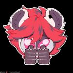  &lt;3 animated anthro blush chibi ear_piercing ear_ring eye_spot giant_panda hair male mammal pawpads paws piercing punk punkypanda reaction_image red_hair red_pawpads rysoka short_playtime solo ursid wide_eyed 