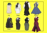  adapted_costume blue_dress bow bowtie chain_sumeragi clothes dress floating_clothes gilbert_f._altstein k.k. kekkai_sensen klaus_von_reinhertz leonardo_watch necktie no_humans pencil_skirt skirt sleeveless steven_a._starphase tank_top vest white_skirt yorutsuki_(sakurekichan) zap_renfro zed_o&#039;_brien 