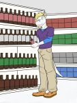  3:4 anthro barius_(fuze) clothed clothing dragon fully_clothed fuze hi_res male scalie solo supermarket 