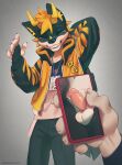 anthro apple_inc. backpack badge balls blonde_hair bodily_fluids canid canine canis cellphone claws clothing dripping duo electronics eyes_closed fangs femboy finger_claws flirting fluffy fluffy_hair fluffy_tail genital_fluids genitals gesture hair happy hero hi_res humanoid_genitalia humanoid_penis ignatius_walker_(walk-w-igny) igny_superstar innocence innocent_expression innocent_smile iphone jacket journalist leaking_precum looking_at_object looking_at_photo looking_pleasured male male/male mammal nude nude_photo penis phone phone_screen photo pinup pose posing_for_picture precum precum_drip precum_on_own_penis precum_on_penis press romantic romantic_couple science_fiction scrolling sebastian_brighton_(walk-w-igny) smartphone smile solo standing superhero syrrvya tail teeth topwear walk-w-igny wave waving waving_at_viewer waving_hand wolf x-ray_view