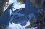  cave cave_interior commentary_request crystal metagross pokemon satobitorotoku tagme water 
