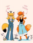 age_difference angry anthro barefoot canid canine clothed clothing dipstick_tail duo english_text feet female footwear fox hi_res mammal markings mature_female mrs._mac_sionnach older_anthro older_female patricia_mac_sionnach shoes simple_background sonnyd61 sound_effects tail tail_markings tapping_foot text upset white_background younger_anthro younger_female