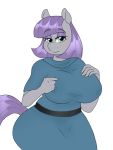  3:4 anthro bibbo big_breasts breasts clothed clothing equid equine female friendship_is_magic horse looking_at_viewer mammal maud_pie_(mlp) my_little_pony nipple_outline pony simple_background 