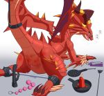  anal_beads anus bdsm blush bodily_fluids bondage bound brunhilda_(dragalia_lost) candle claws countershading cygames dildo dragalia_lost dragon female gag gagged genital_fluids genitals looking_at_viewer nintendo paddle pussy pussy_juice red_body red_claws red_scales scales scalie scheme0241 sex_toy simple_background spank_marks spanking thick_tail thick_thighs video_games whip whip_marks whipping wings yellow_eyes 