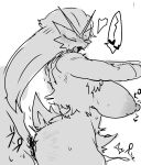  &lt;3 2020 anthro areola big_breasts black_and_white blaziken bodily_fluids breasts cum duo eyes_closed female genital_fluids hair hi_res japanese_text kemono long_hair looking_pleasured male male/female meisaikawaii monochrome nintendo nipples nude open_mouth pok&eacute;mon pok&eacute;mon_(species) sex simple_background solo_focus text tongue video_games white_background 