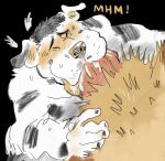 anthro bear black_hair blushing_profusely bodily_fluids canid canine canis chucho_(chuchowriggle) chuchowriggle dalmatian domestic_dog duo eyes_closed faceless_character faceless_male fellatio genitals hair happy happy_sex hi_res male male/male mammal markings moan muffled oral oral_penetration penetration penile penile_penetration penis penis_in_mouth saliva saliva_on_penis sex solo_focus spots spotted_body telegram_sticker thick_penis vike_(vikebruh) vowelless vowelless_vocalization