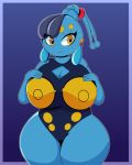  2020 absurd_res anthro blue_background blue_body blue_skin breasts camel_toe cascada_(svric) clothed clothing curvy_figure digital_media_(artwork) eyelashes female hexami hi_res humanoid legendary_pok&eacute;mon looking_away manaphy nintendo pok&eacute;mon pok&eacute;mon_(species) simple_background smile solo swimwear thick_thighs video_games voluptuous wide_hips yellow_eyes 