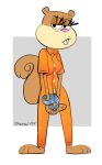  angry female frustrated handcuffed handcuffs hi_res mammal nickelodeon pancaketiffy prison_jumpsuit prison_uniform rodent sandy_cheeks sciurid shackles solo spongebob_squarepants 