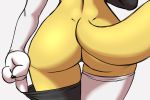  2020 3:2 butt claws clothing digimon digimon_(species) fan_character female furball genitals hybrid impmon legwear pussy renamon renimpmon solo stockings 