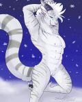  anthro blue_eyes charr claws felid female fur genitals guild_wars looking_at_viewer mammal multi_nipple nipples open_mouth pussy sharp_teeth solo teeth tongue video_games white_body white_fur xilrayne 