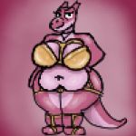  belly clothed clothing digital_media_(artwork) dragon female m115 overweight pixel_(artwork) skimpy 