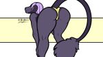  2020 absurd_res anthro bent_over big_butt bovid butt caprine clothed clothing dark_body dark_fur female fur green_eyes h-key hair hand_on_leg hi_res horn invalid_tag lips mammal panties partially_clothed pink_hair presenting tail_tuft thick_thighs thong tuft underwear wide_hips zira_(h-key) 