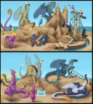  abdominal_bulge beach better_version_at_source bucket canid canine canis coyote dialogue digging dragon feathers felid feline fish food hi_res ladder mammal marine moat neck_bulge oral_vore reptile sand sand_castle scalie sculpture sea seaside shark shovel size_difference soft_vore tools vore vorelord water western_dragon wings 