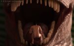  3d_(artwork) digital_media_(artwork) dinosaur dragonfood human macro male mammal micro mouth_shot reptile scalie theropod tongue tyrannosaurid tyrannosaurus tyrannosaurus_rex vore 